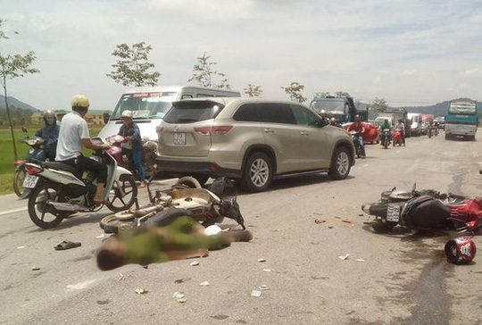 Hiện trường xảy ra vụ tai nạn ở Nghệ An