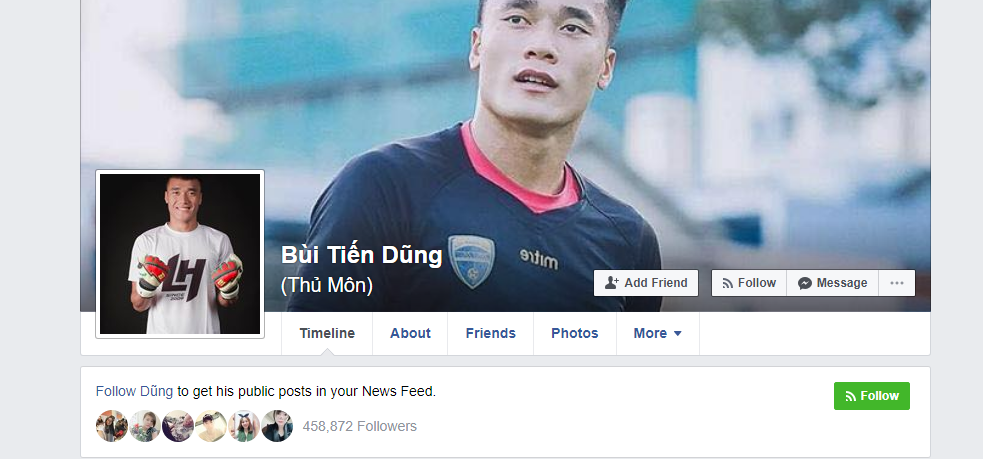link facebook chính xác của U23 Việt Nam